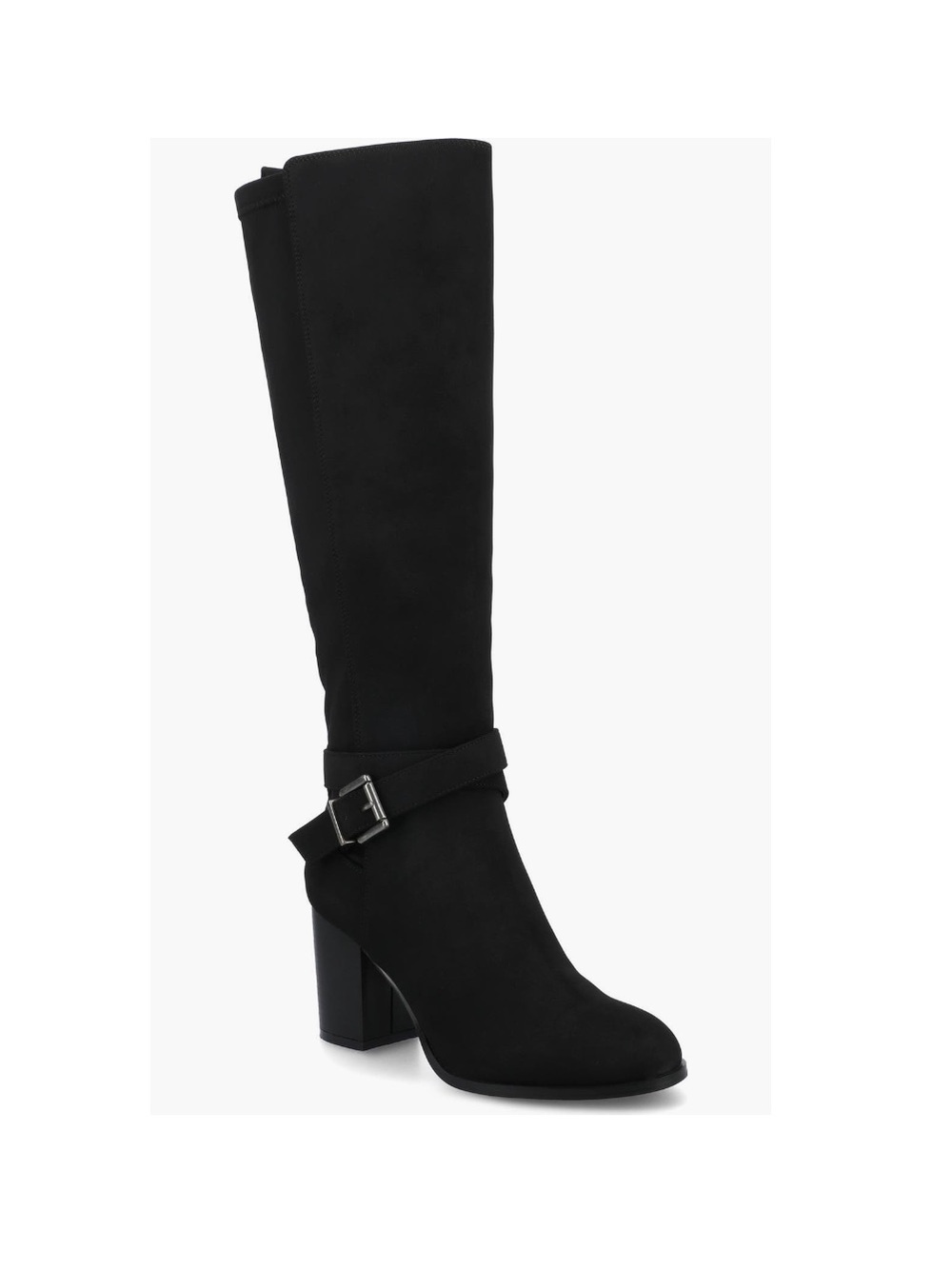 Journee Collection Avalonn Tall Block Heel Boots All Black Women's Size 10